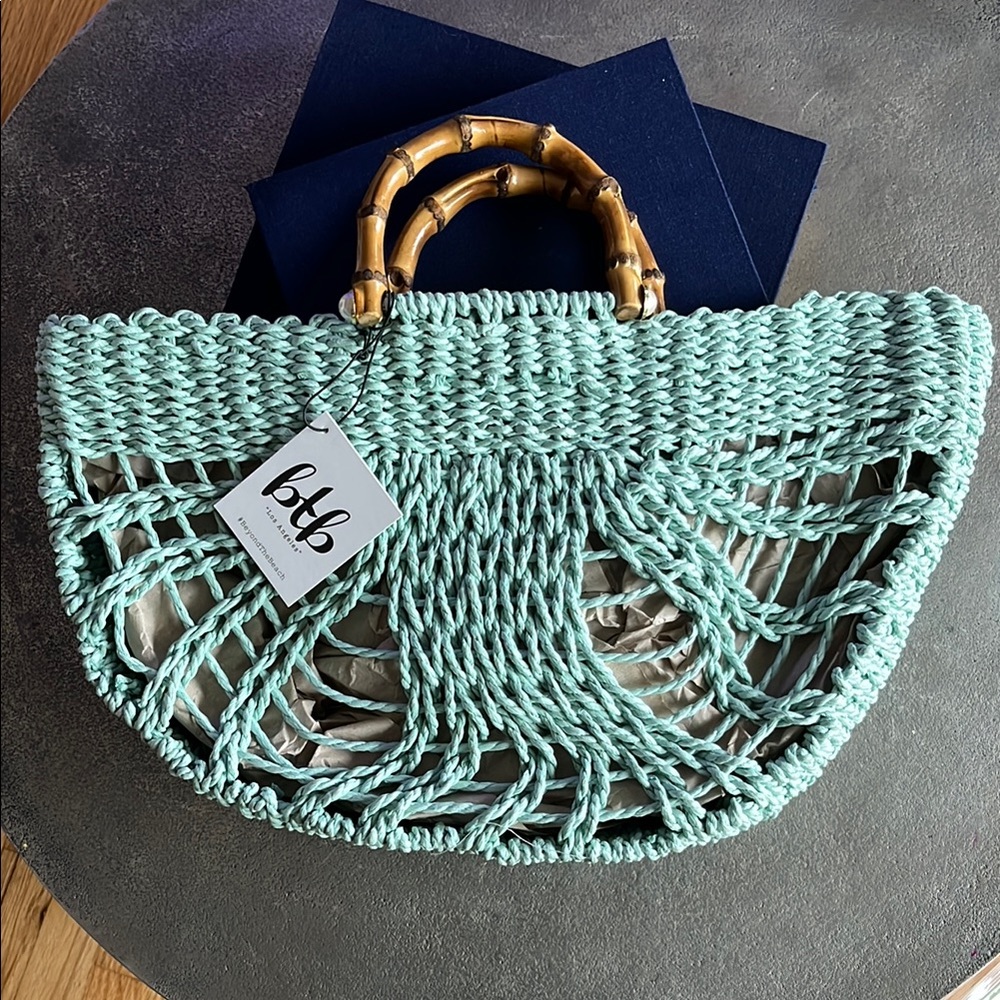 Mint Green Woven Bag